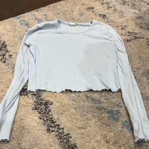 H&M Soft Blue Long Sleeve Tee Girl’a Size 14